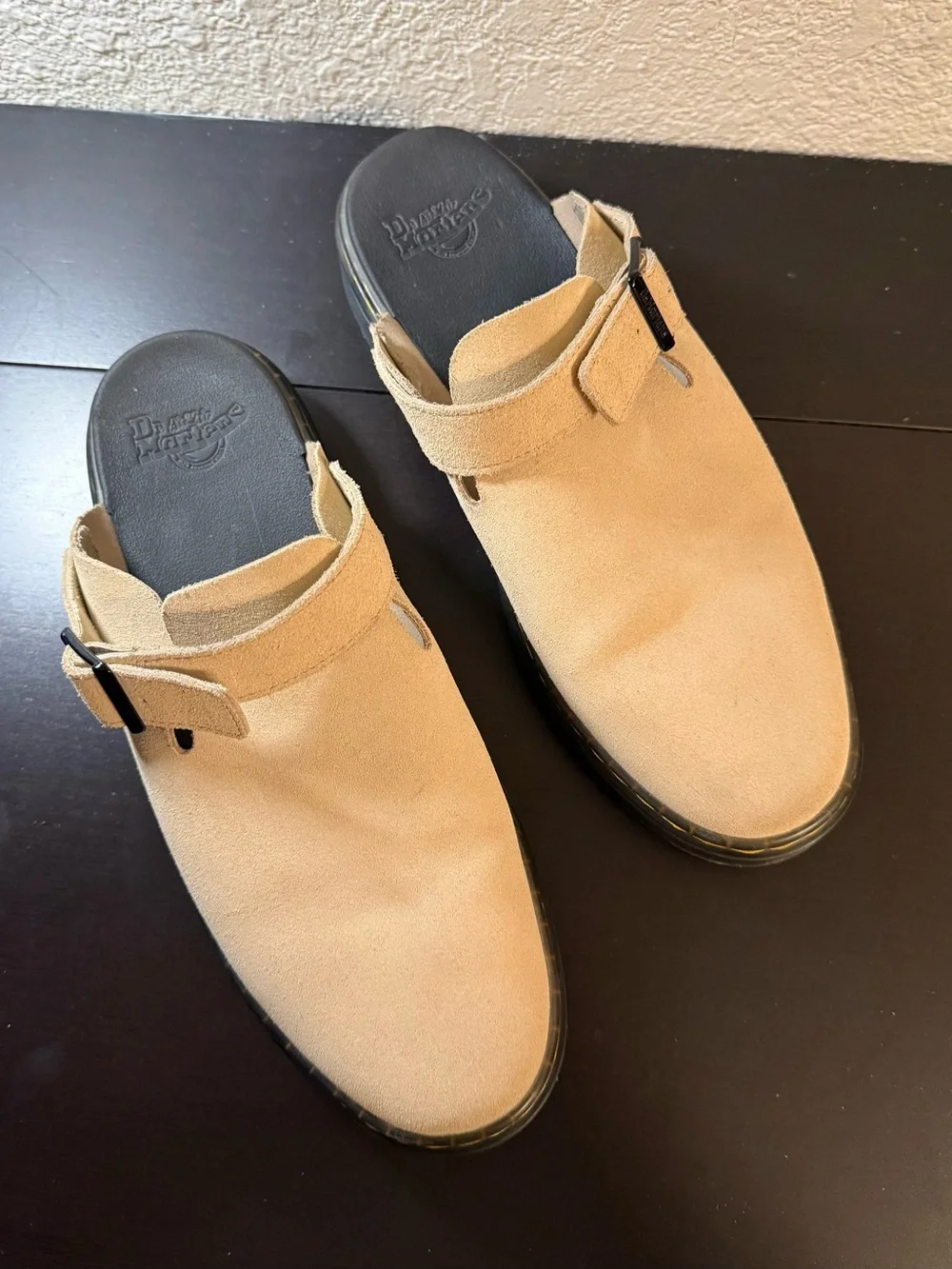 Dr. Martens Beige Suede Slingback Slip-On